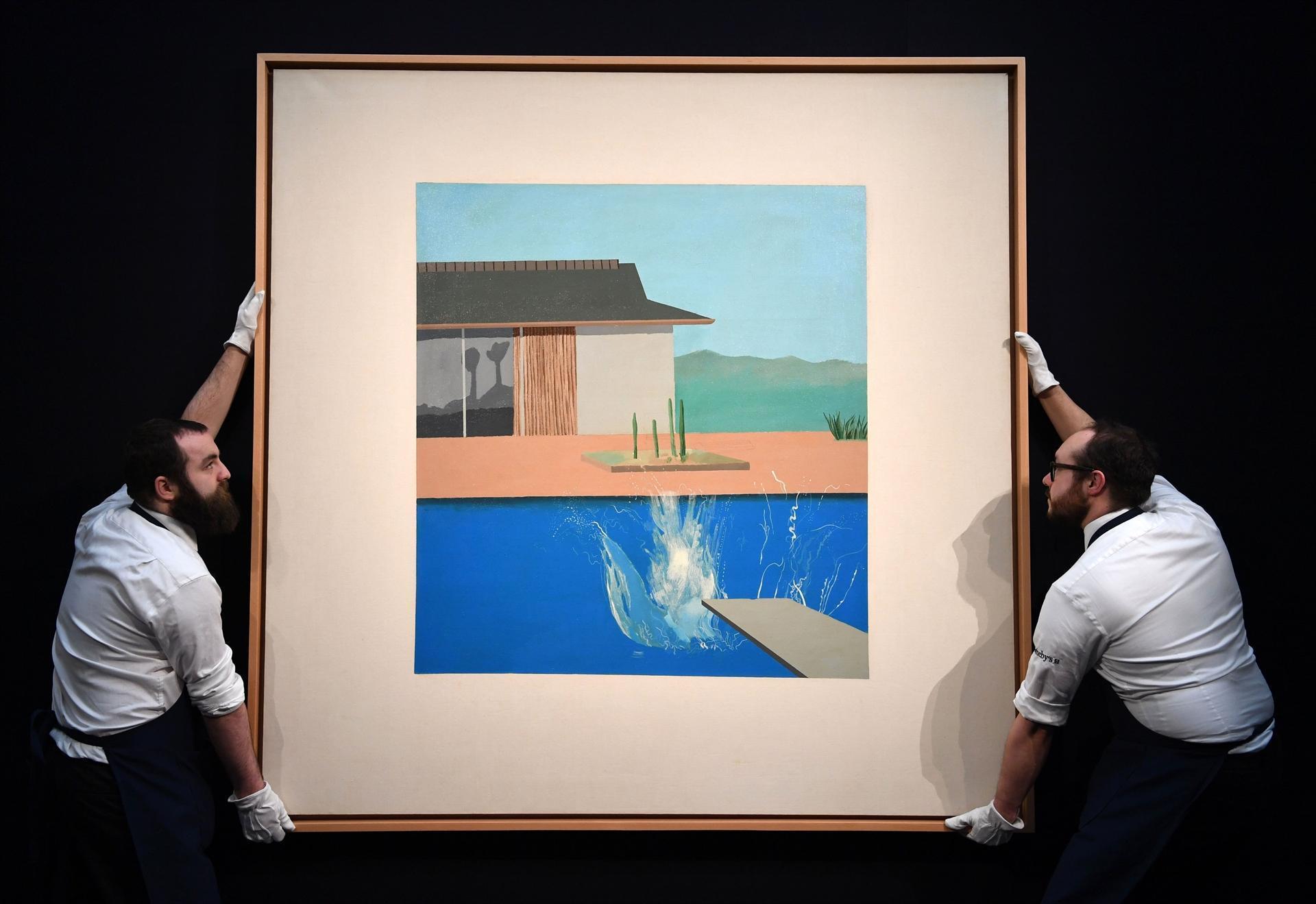 Hockneys pop art icon ‘The Splash’ sells for £23.1 mln