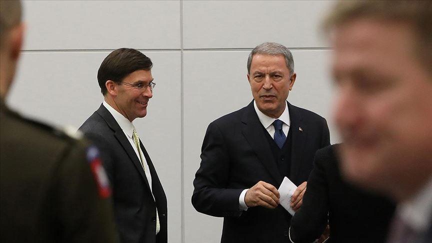 Turkish defense chief holds talks at NATO amid Idlib tensions