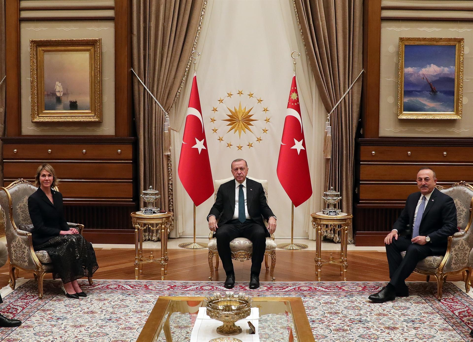 Erdoğan meets with European, US diplomats