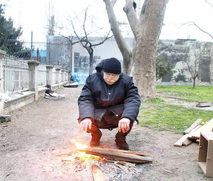 Elderly homeless people await help amid coronavirus epidemic