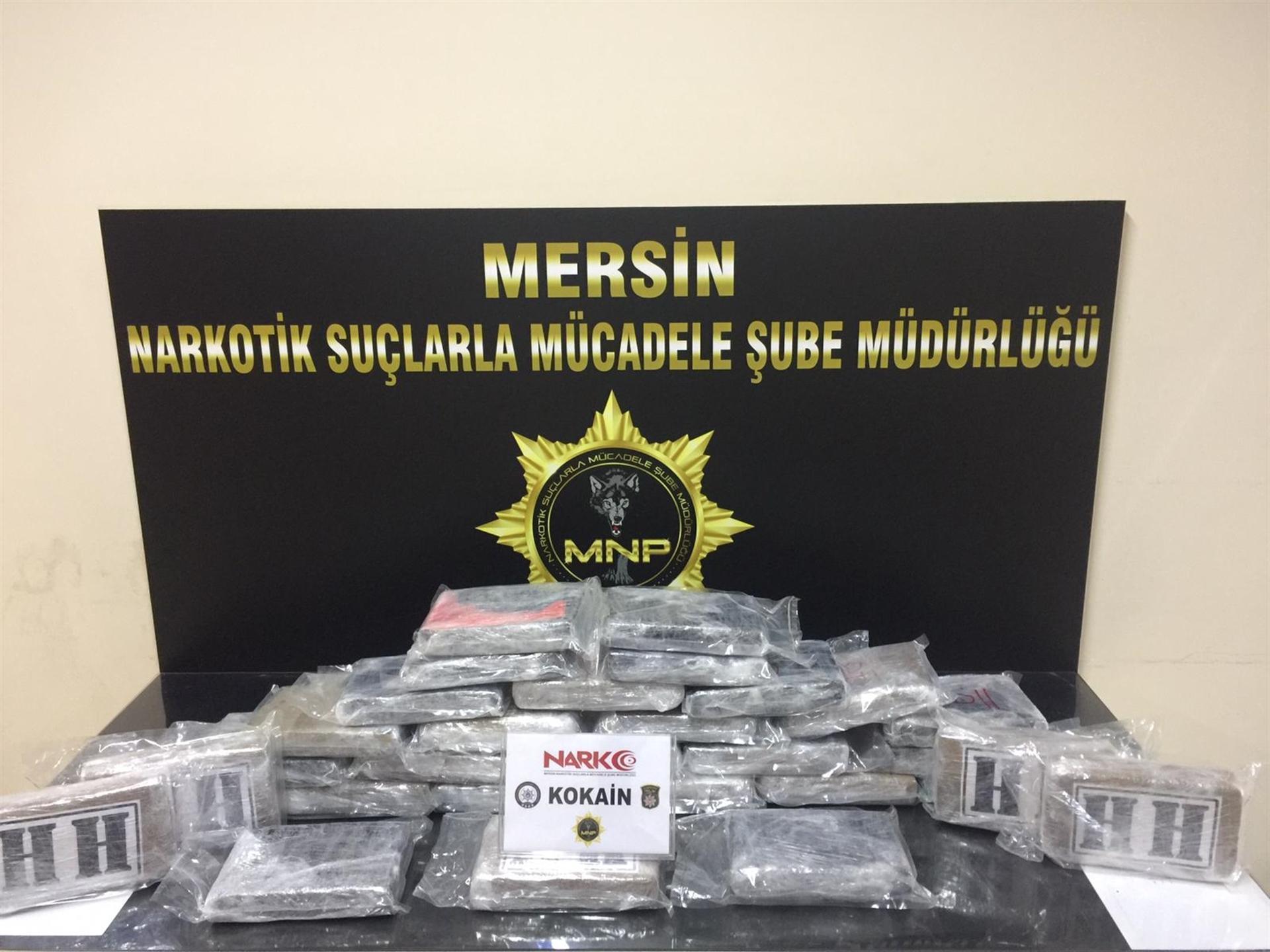 Nearly 35 kilograms cocaine seized in southern Turkey