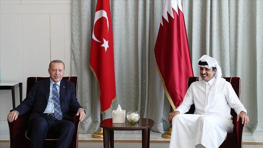 Turkish president, Qatar emir meet in Doha