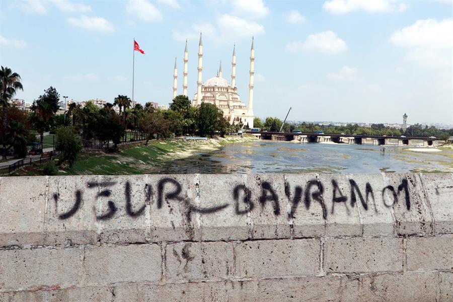 Historic Roman-era bridge painted with graffiti once again