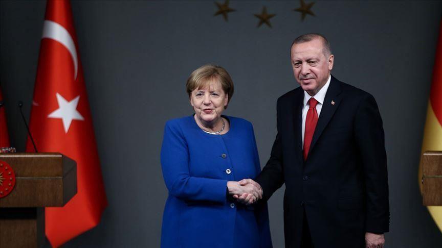 Turkish, German leaders discuss, Syria, Libya over phone