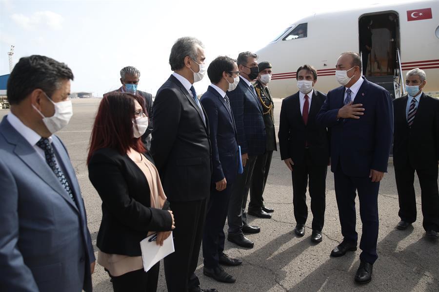 Turkish FM visits Libya with Maltese counterpart
