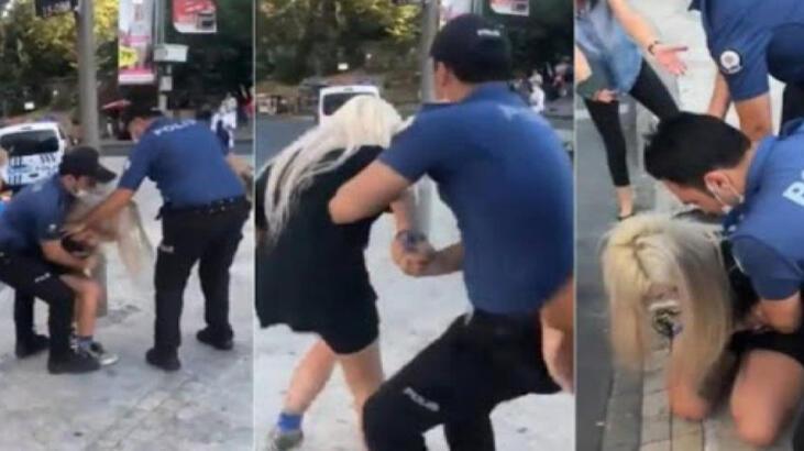 Police officers detaining woman with force for mask violation suspended