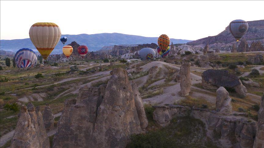 Hot air balloons up in skies after months