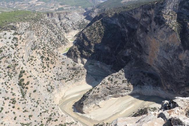 Water ebbs in İnceğiz Canyon due to drought