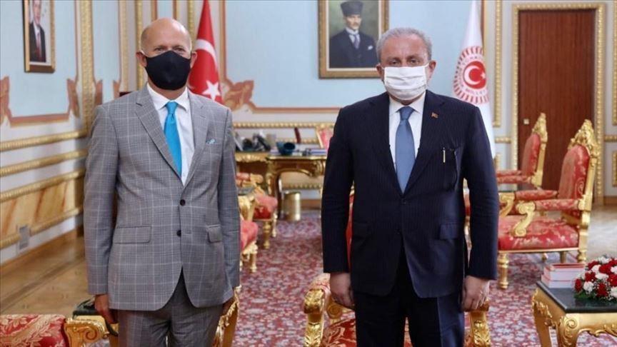 Turkish parliament head receives British ambassador