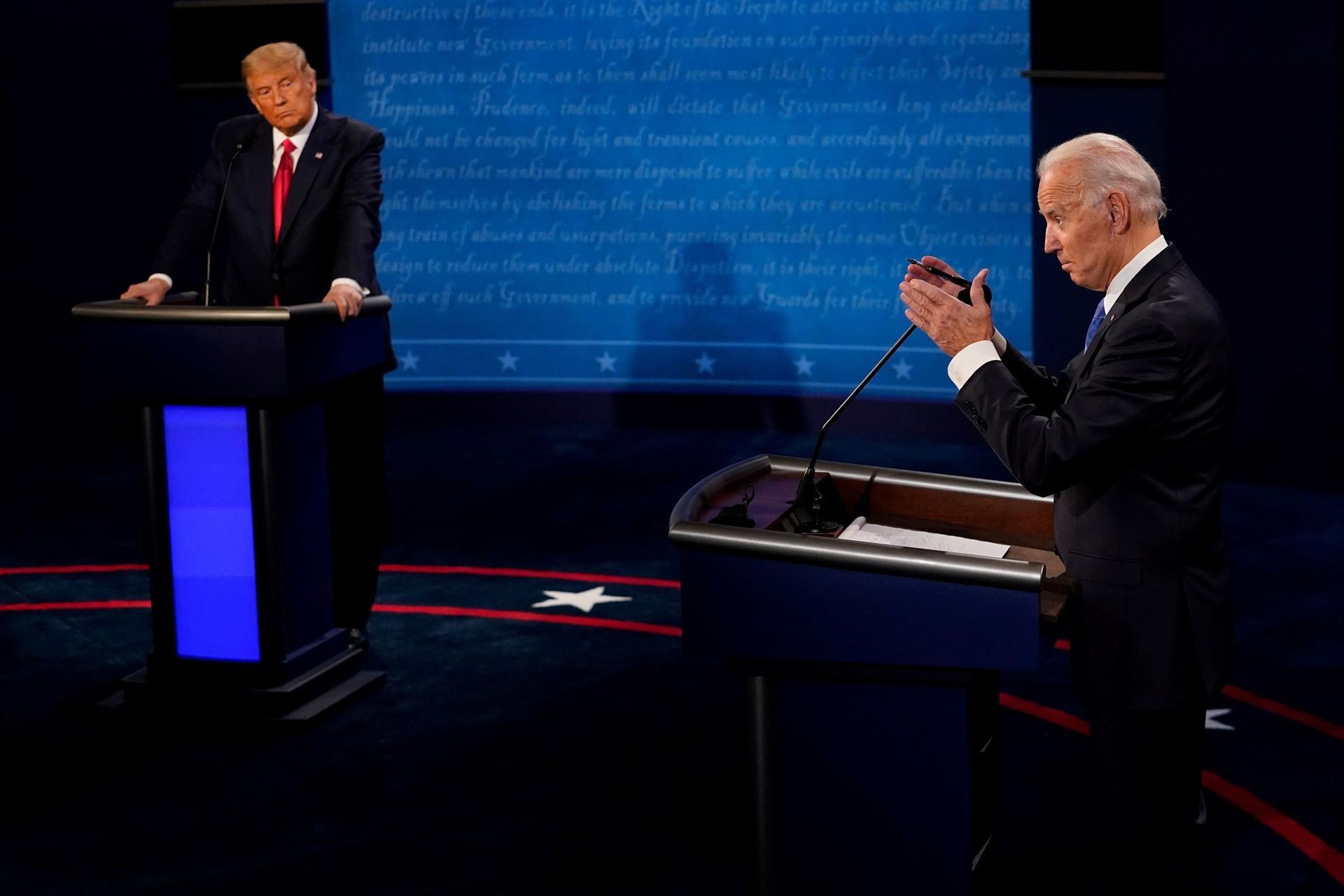 Final Trump-Biden debate marked by clashes but less chaos