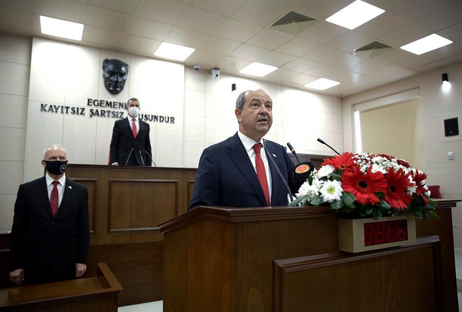 New Turkish Cypriot president sworn into office