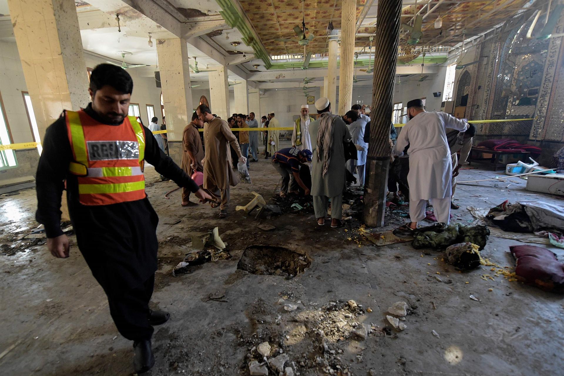 Blast at Pakistan religious school kills at least seven, including children