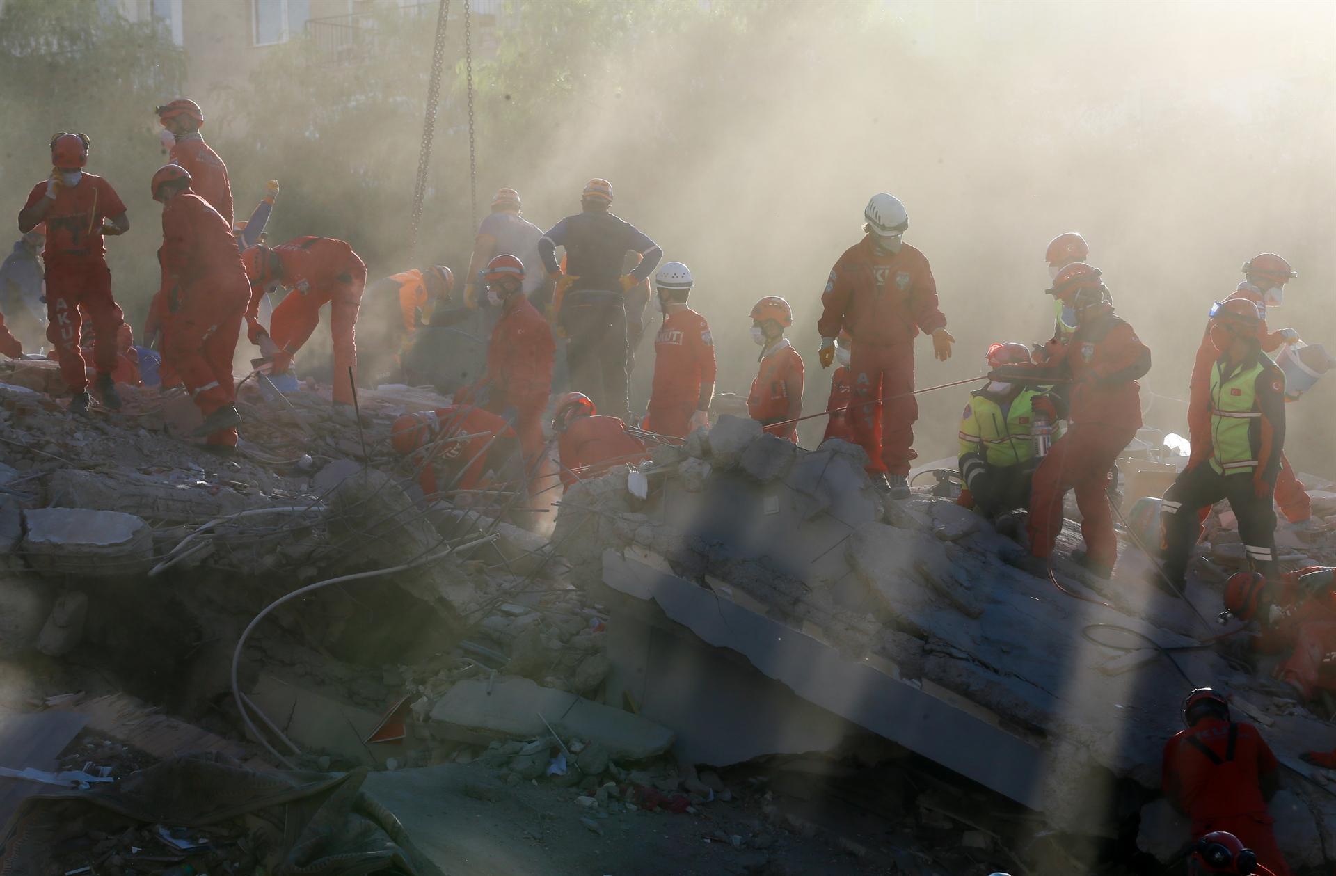 Rescuers race to find survivors after magnitude-6.6 earthquake