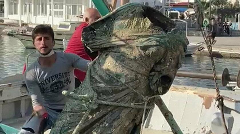 Turkish fishermen find headless woman statue
