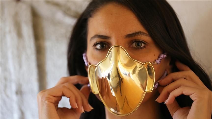 Turkish craftsman forges unique silver, gold facemasks