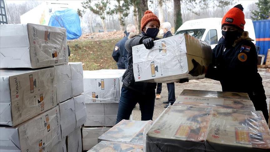 Turkeys aid to quake victims arrives in Croatia