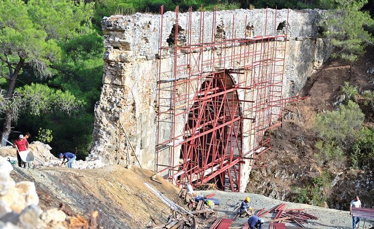 Ancient aqueduct of Troy under restoration