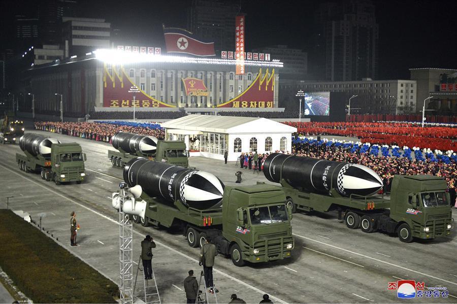 North Korea shows off new submarine-launched missile at parade