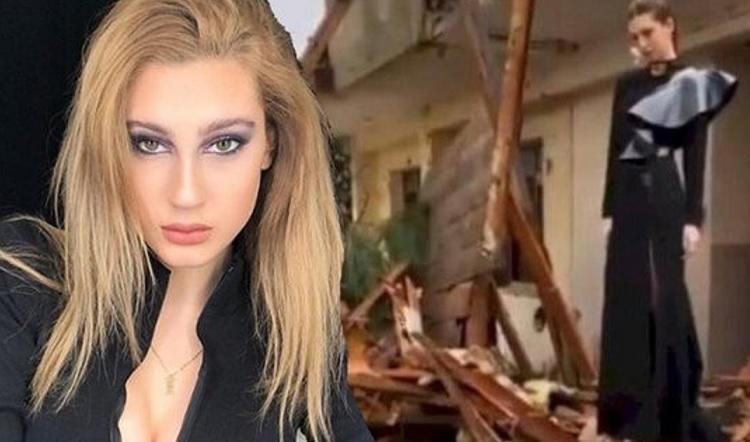 Photoshoot on wreckage sets social media abuzz