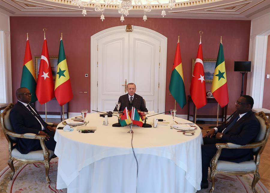 Turkish president meets Guinea-Bissau, Senegal leaders