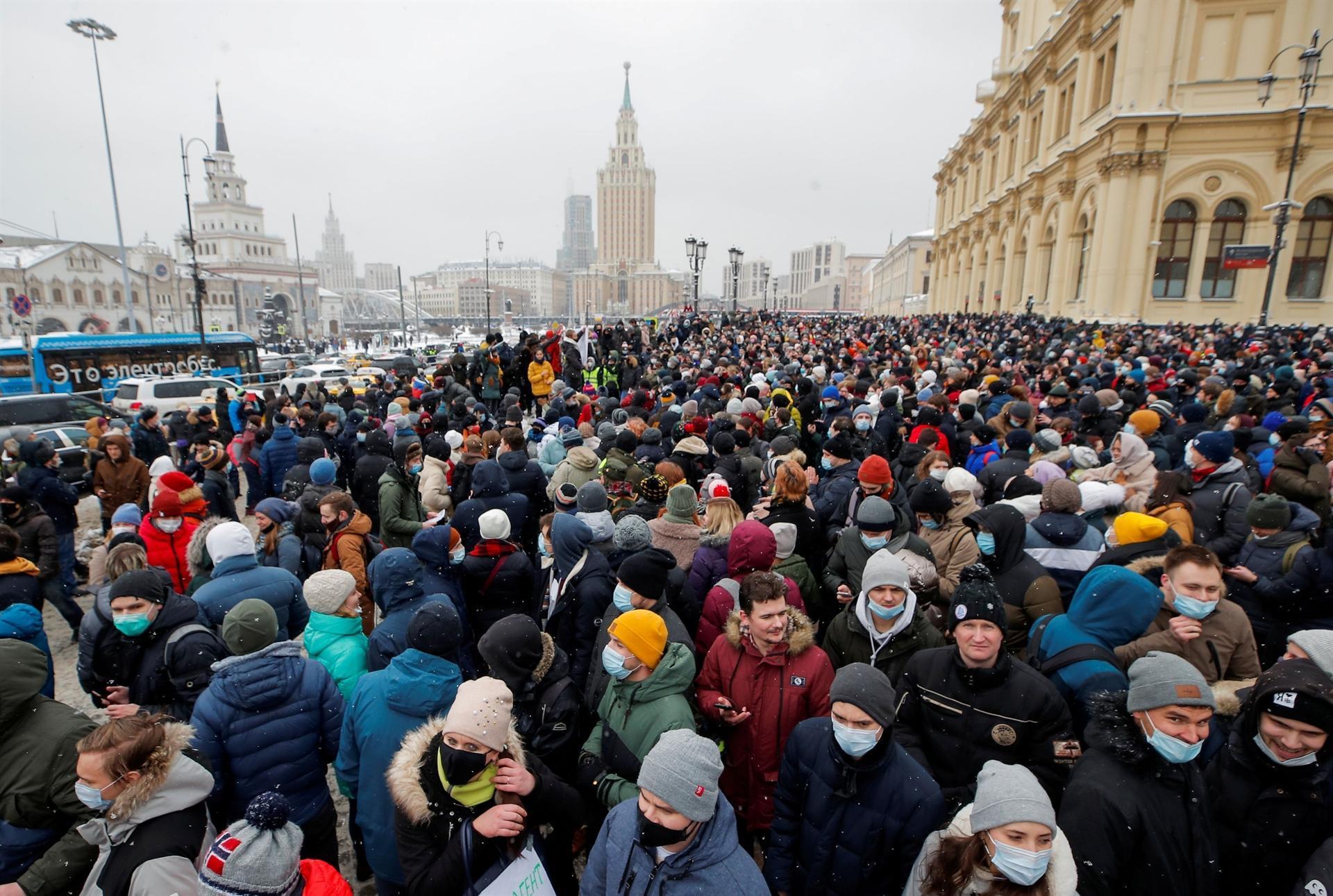 More protests called in Moscow to demand Navalny’s release