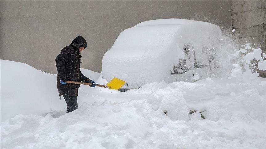 Snow depth shrinks during winter season in Turkey