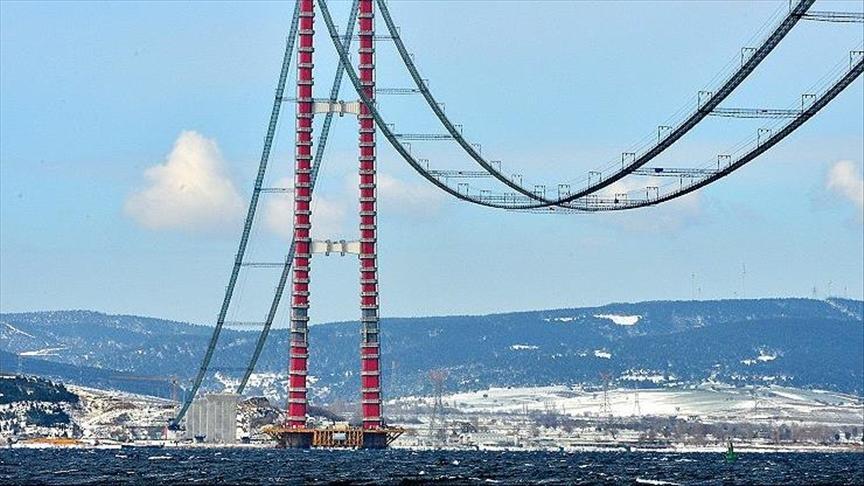 Construction of Çanakkale Bridge gains momentum