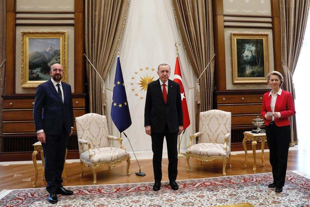 Top EU officials meet Erdoğan for talks on migration, trade
