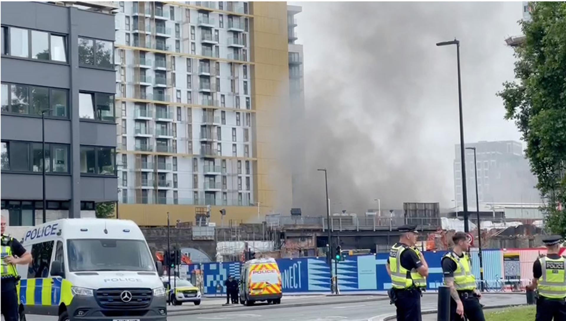 Large fire rips through south London railway arch