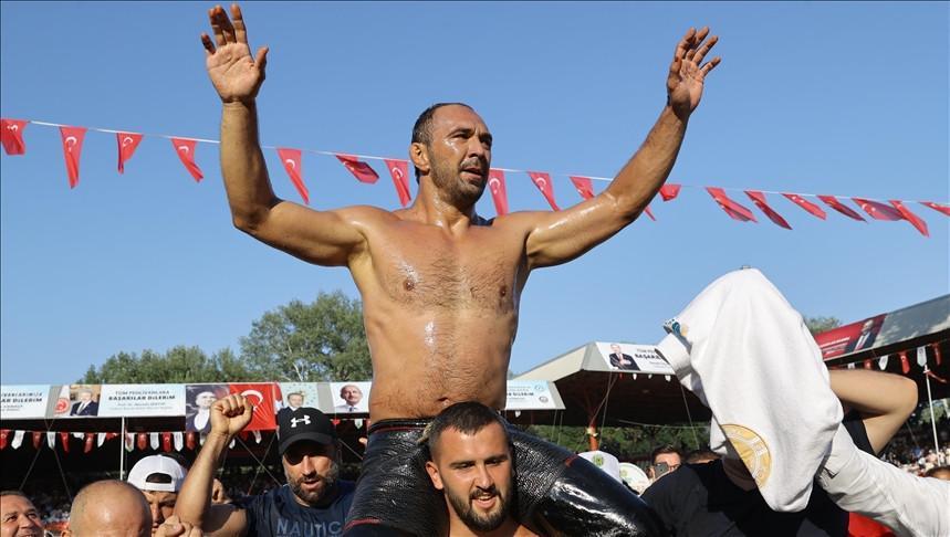Ali Gürbüz wins golden belt at 660th Kırkpınar Oil Wrestling Festival