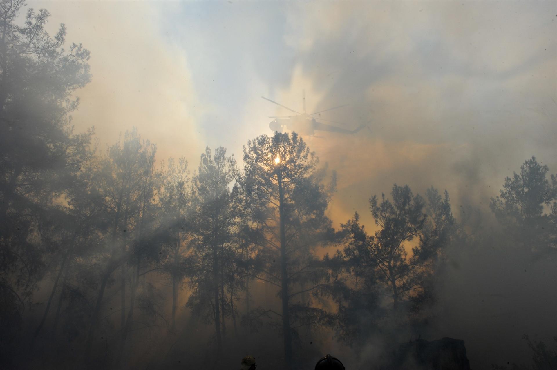 Greece fights fires during worst heatwave since 1987