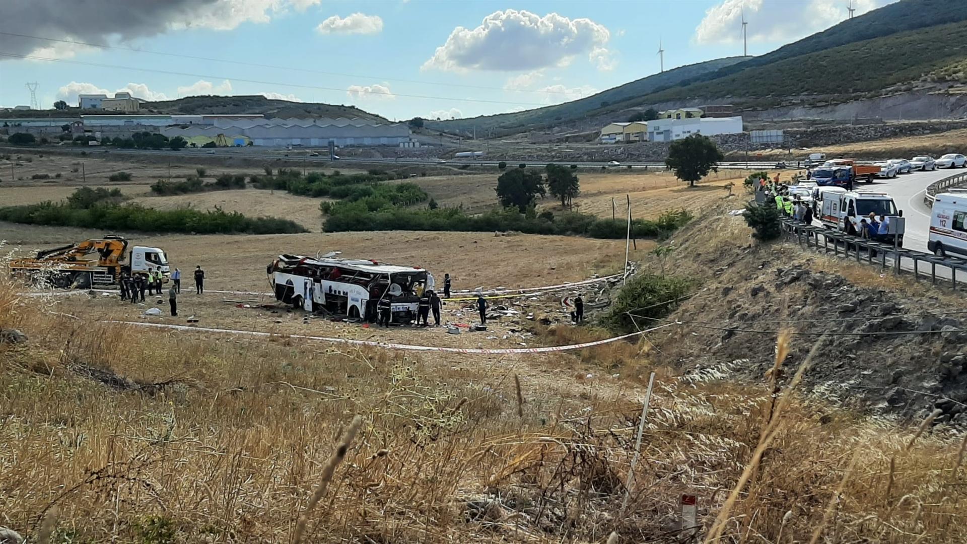 At least 15 killed in passenger bus crash in Turkey’s west