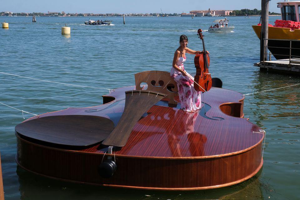 In Italy, floating fiddle makes test voyage