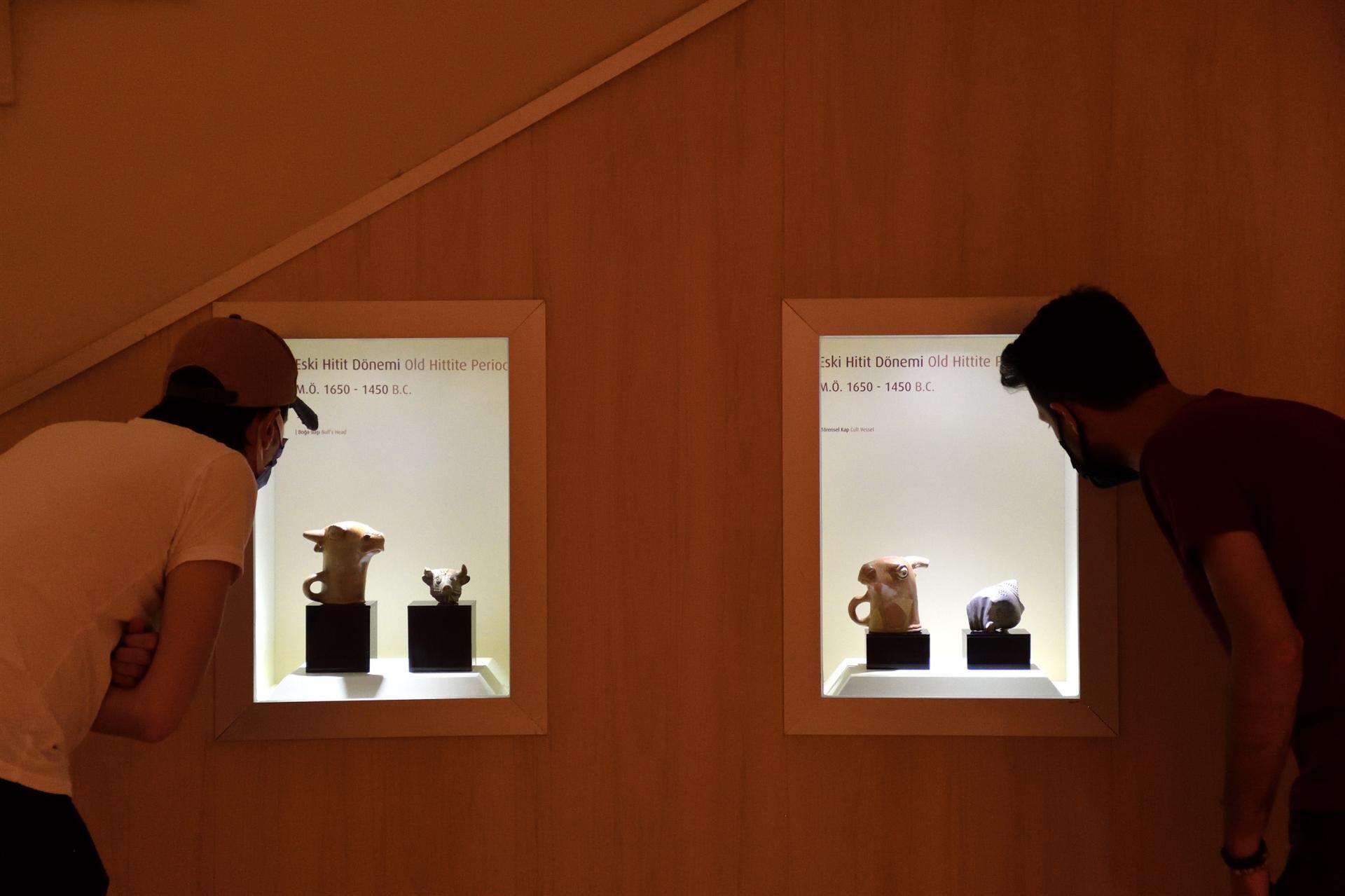 Unique ancient drinking bowls on display at Boğazkale Museum