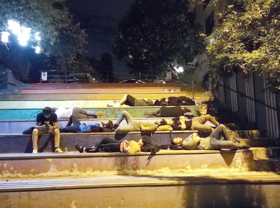 Students sleep in parks to draw attention to housing problem