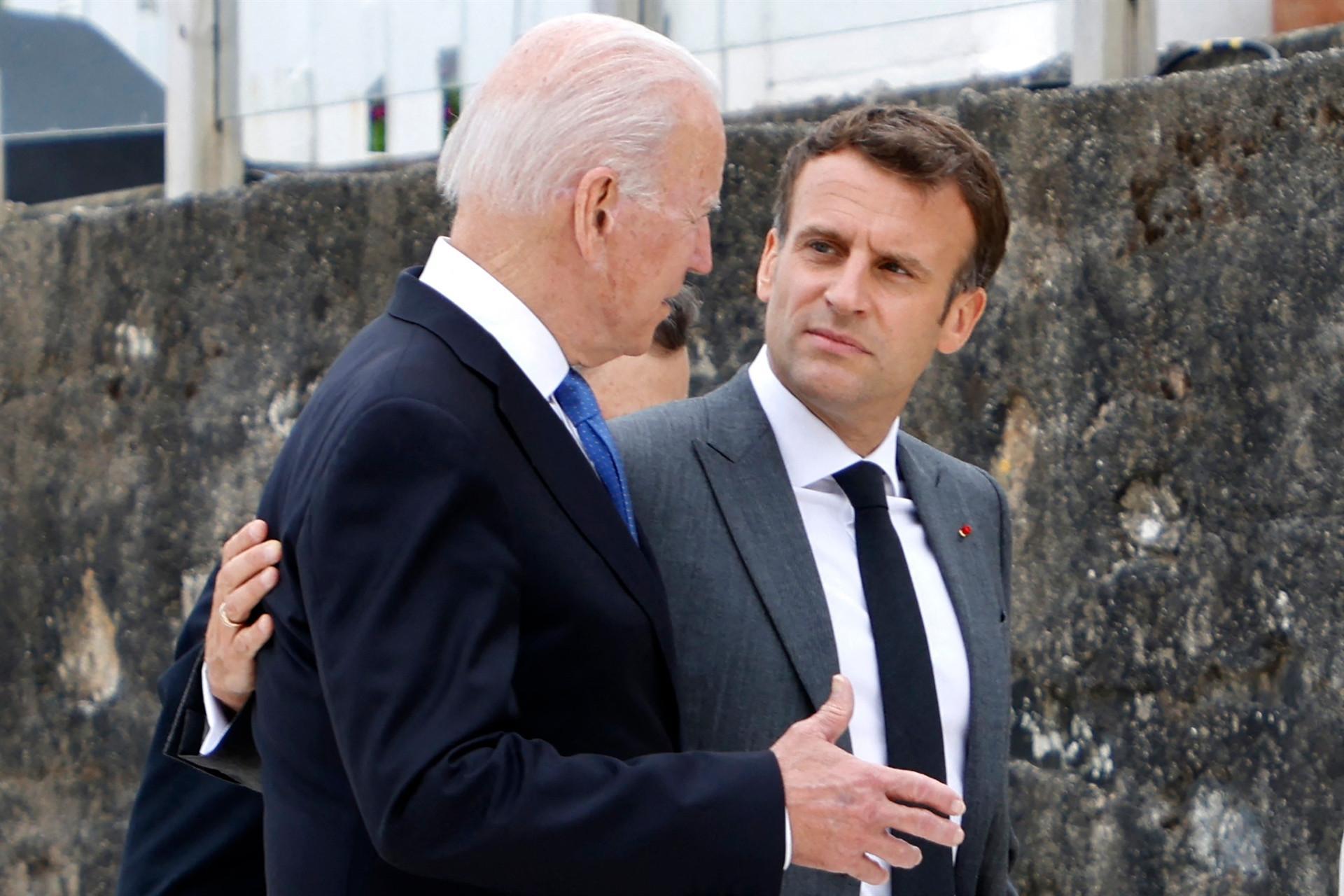 Macron, Biden have friendly talk to defuse submarine row