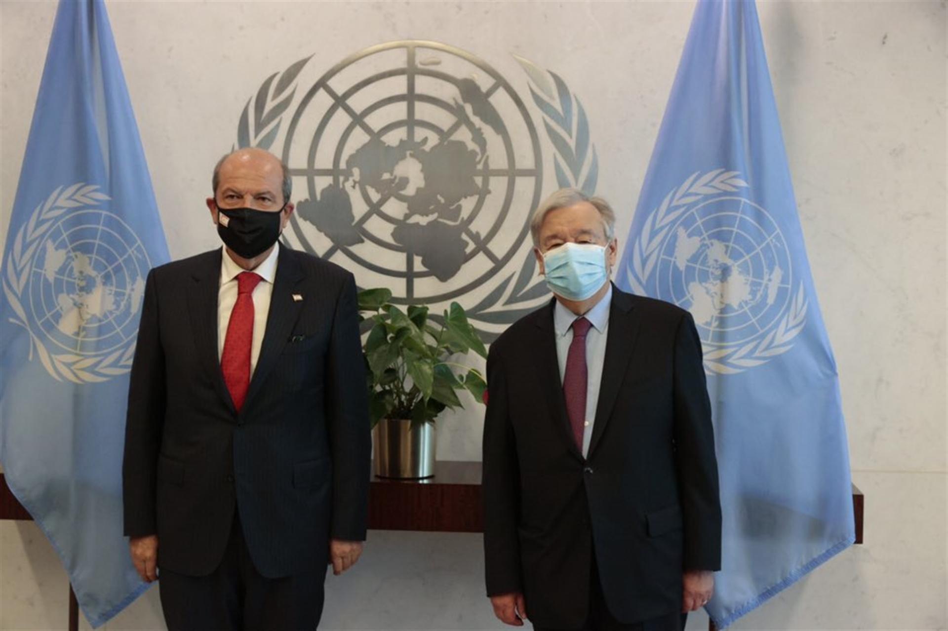 Turkish Cypriot leader meets UN chief in New York