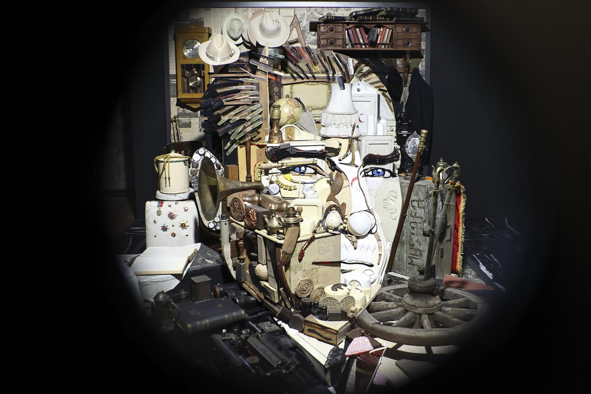 Anamorphosis Atatürk on display at Rahmi Koç Museum