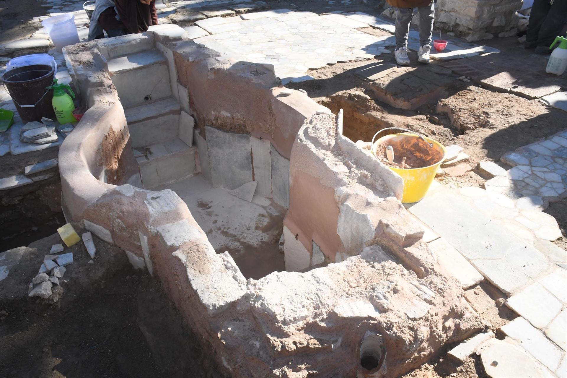 Baptistery unearthed during excavations in Turkish resort town