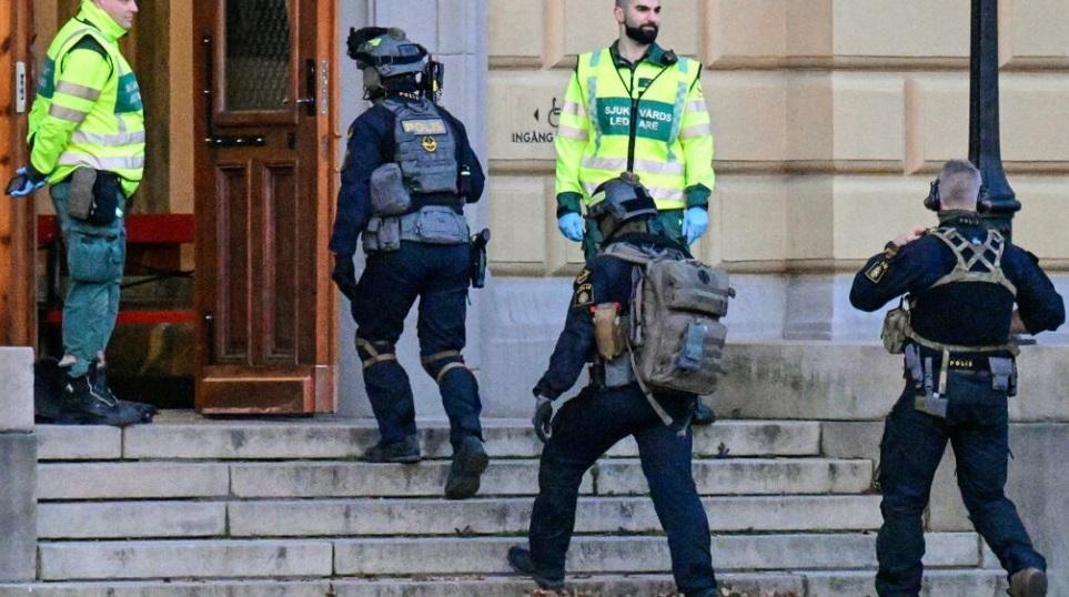 Two die in Swedish school attack, student suspected: police