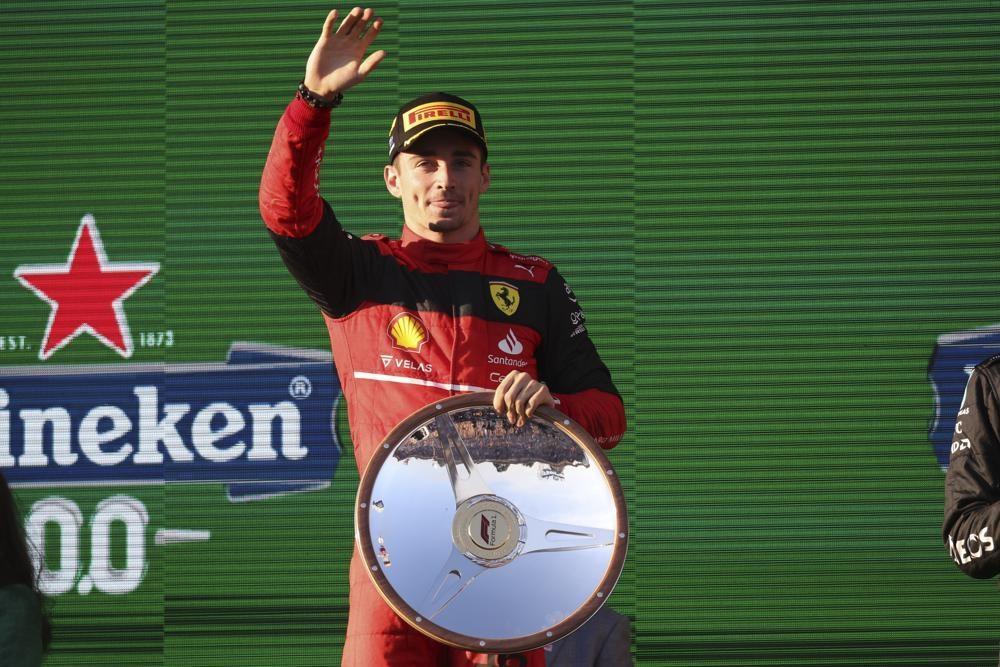 Leclerc wins Australian Grand Prix as Verstappen fails to finish
