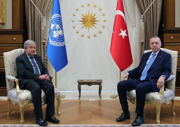 Erdoğan, Guterres discuss latest developments on grain deal
