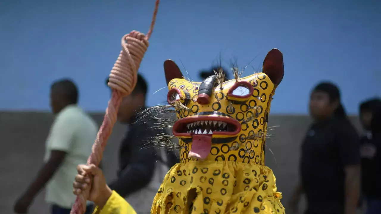 Mexican tiger fight ritual draws blood to bring rain