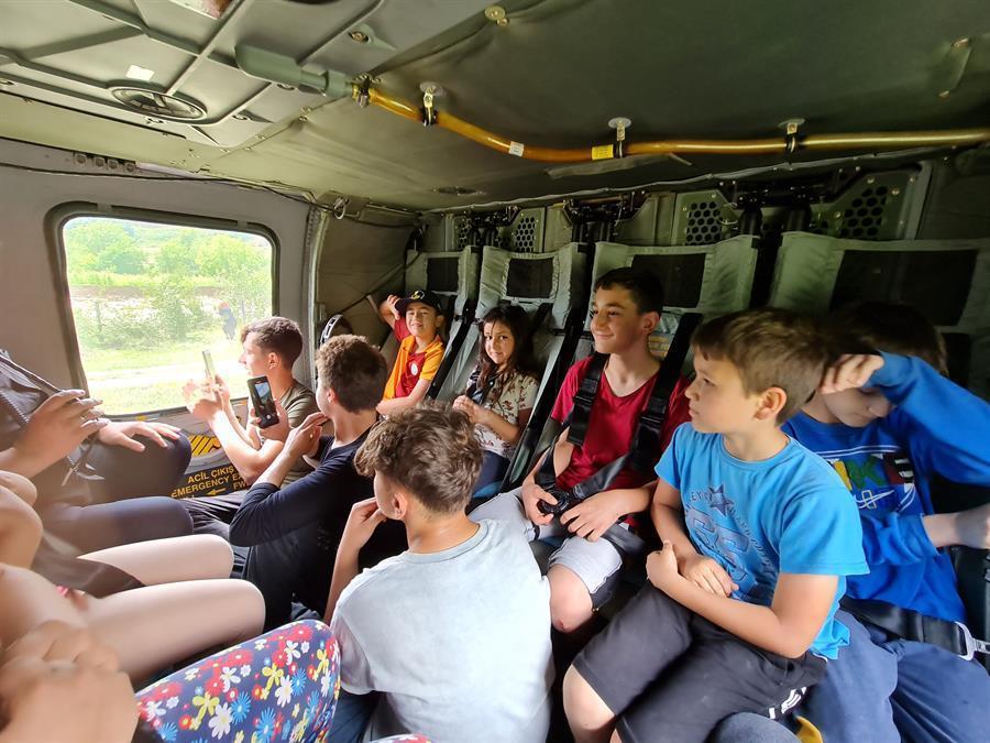 Minister flies flood victim children in police chopper