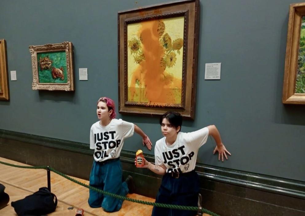 Activists in UK court after soup thrown at Van Gogh picture