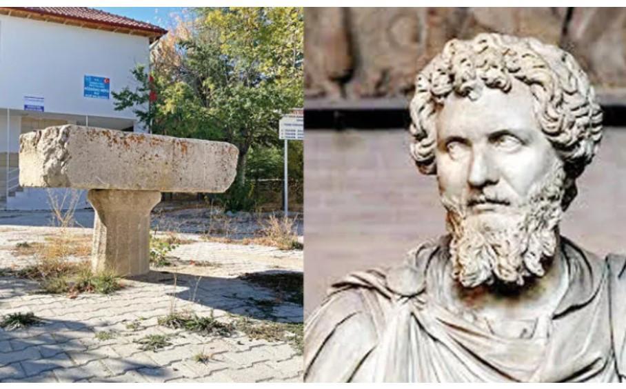 Coffin rest with roman inscription being used in Antalya
