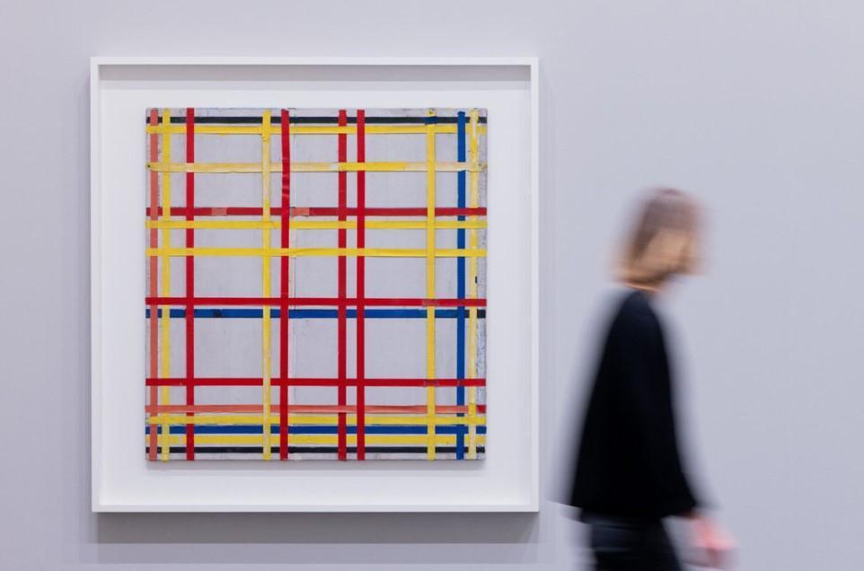 Mondrian painting hanging upside down for 77 years