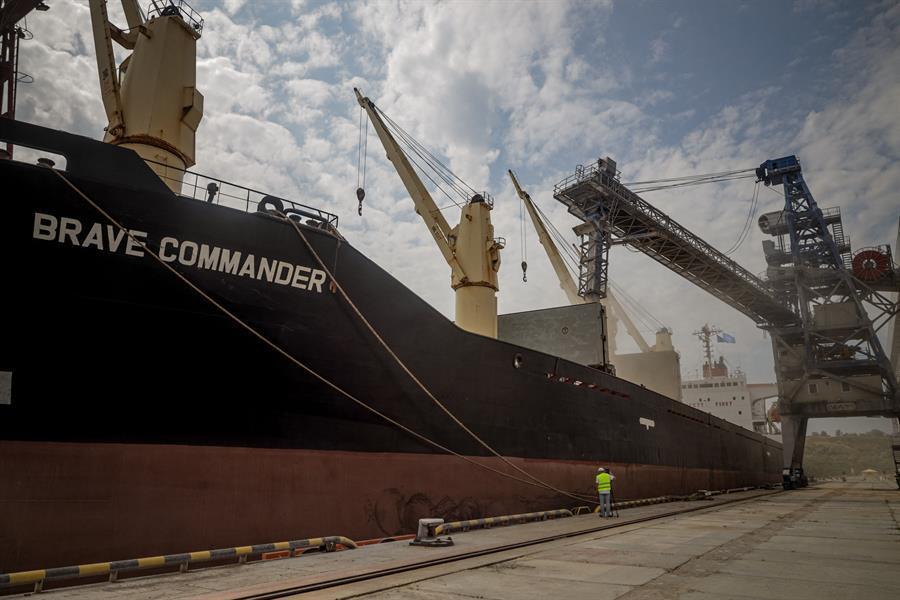 Two ships loaded with grain leave Ukraine