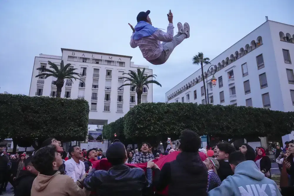 Ecstatic Moroccans celebrate World Cup victory over Portugal