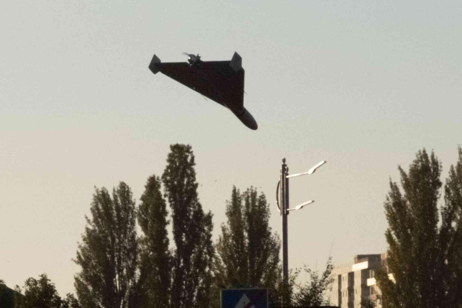 Ukraine downs swarm of attack drones over Kiev